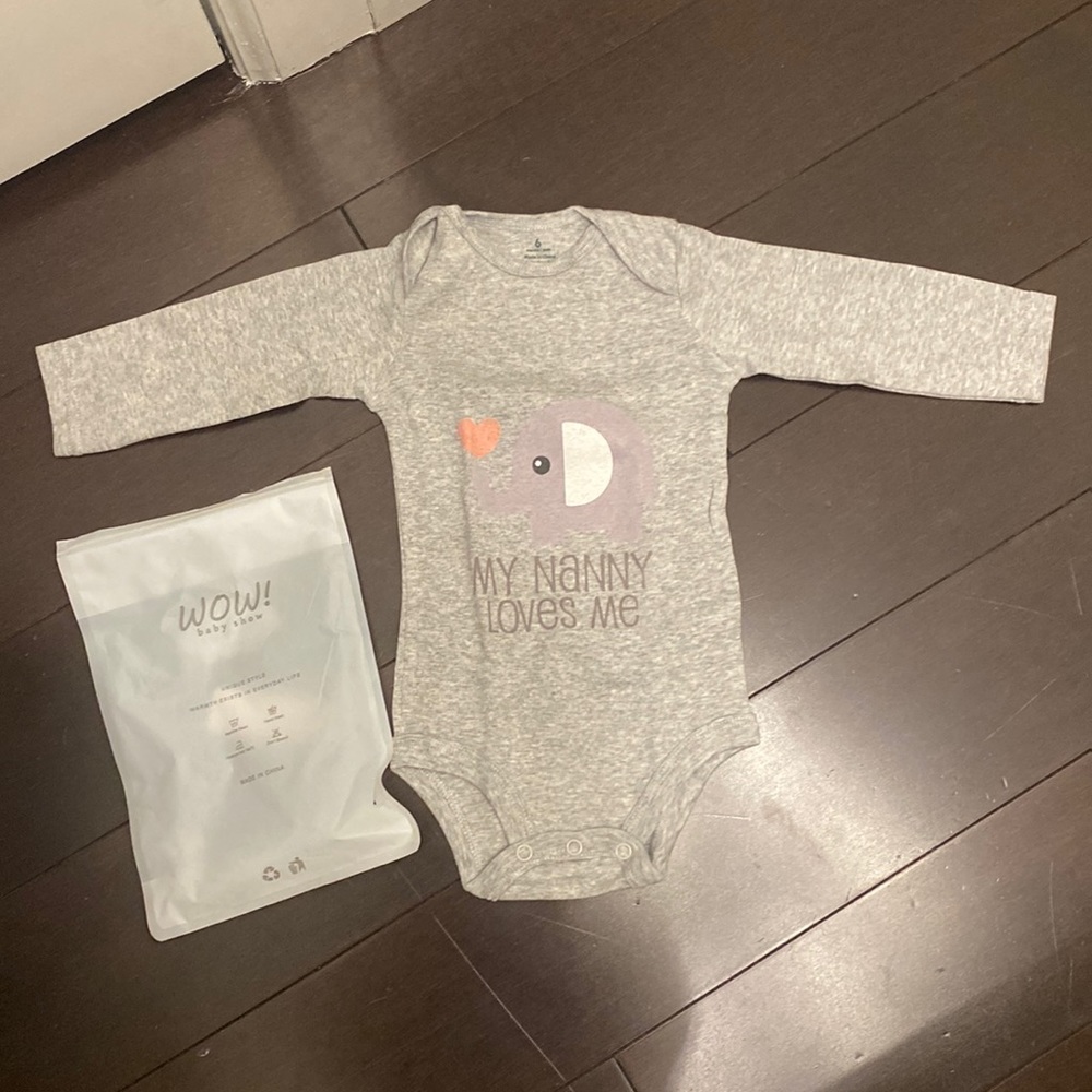 My Nanny Loves Me 6 Month Long Sleeve Onesie